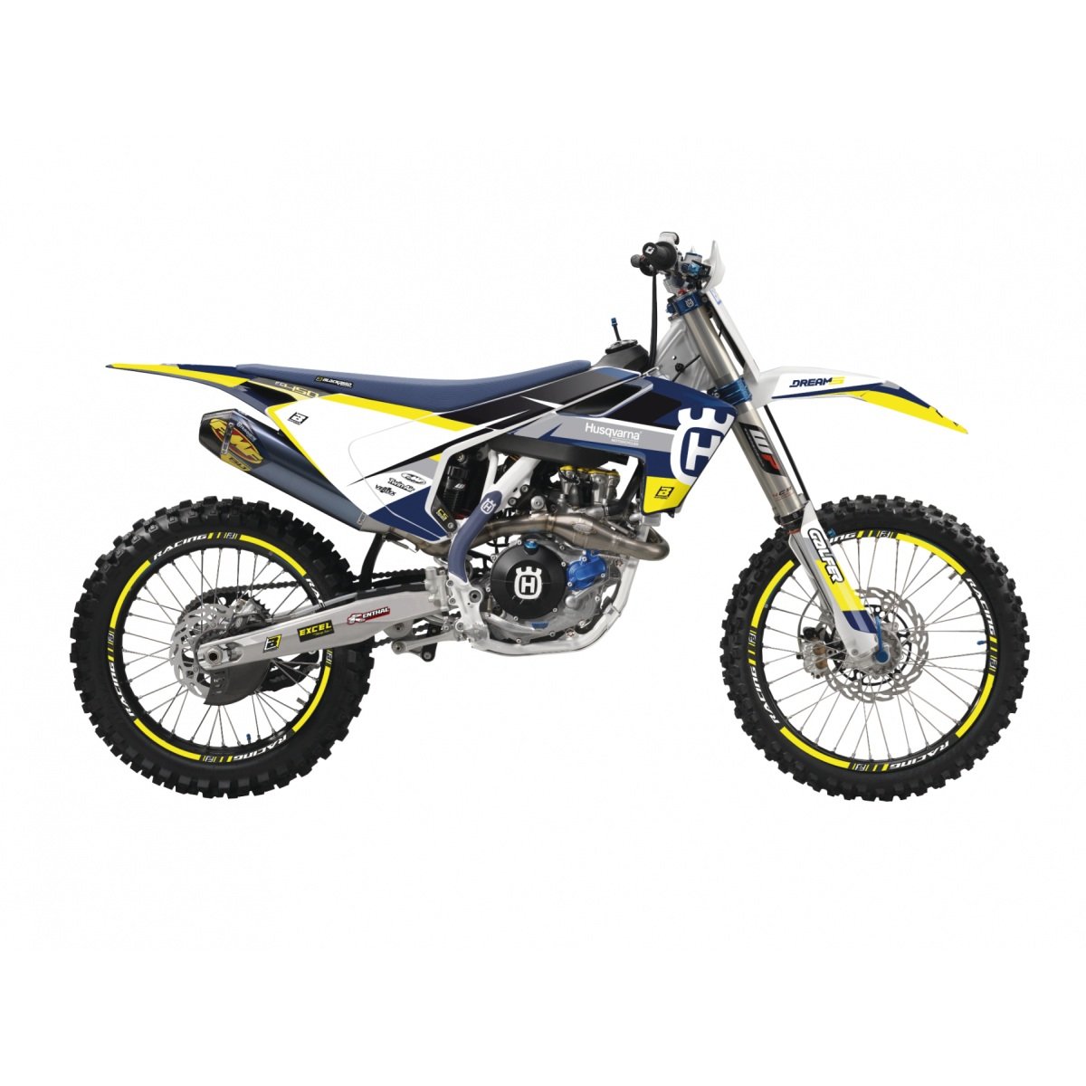 BLACKBIRD STICKER SET HUSQVARNA FC/TC '16-'18, TE/FE '17-'19 DREAM 5 CHROME EFX BLUE YELLOW