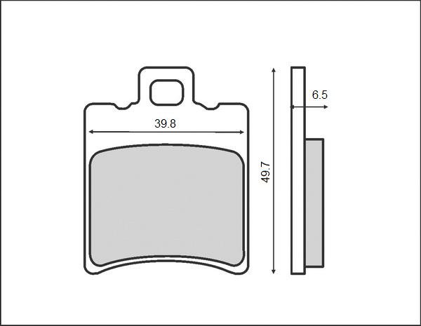 BRENTA KLOCKI HAMULCOWE KH193 (ORGANIC) SKUTERY PRZÓD+TYŁ (FT 3010)